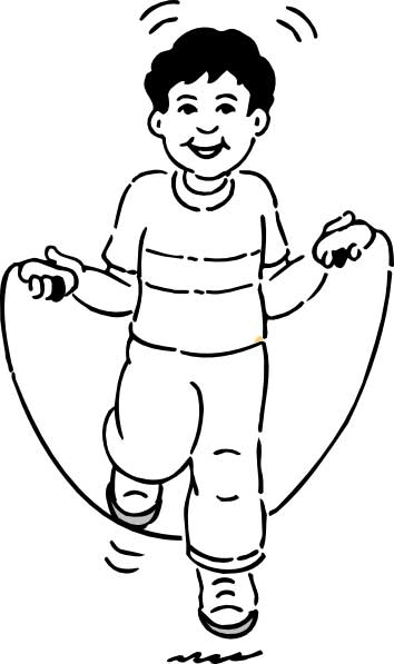 Jump Rope Coloring Page for Kids - Free Printable Picture