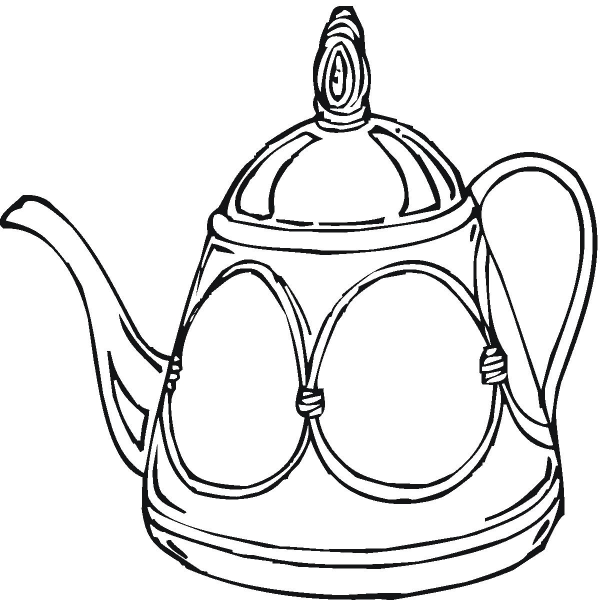 Teapot Coloring Page - ClipArt Best