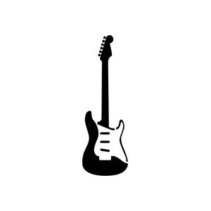 Electric Guitar Stencil - 24 inch (at longest point) - 60 mil ...