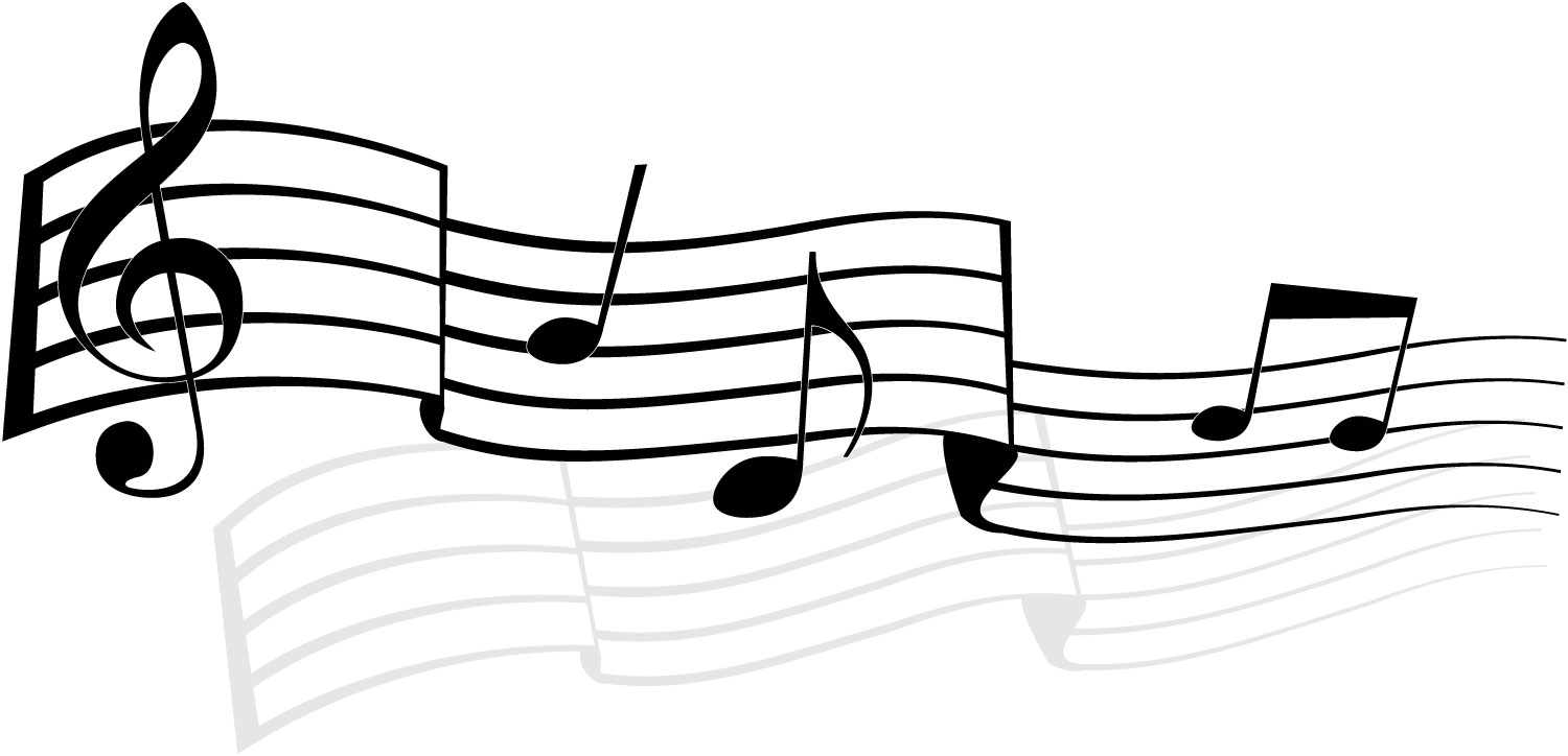 Sheet music with no musical notes clipart