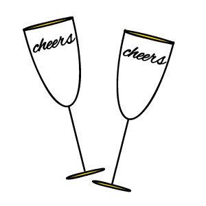 Champagne glasses clipart free
