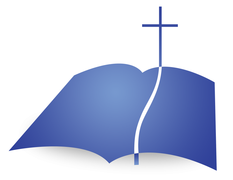 With A Baptist Church Cross Logo Clipart