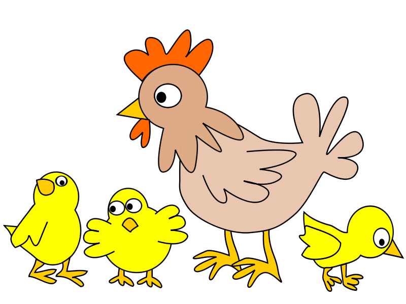 Cartoon Chicken Farmer Clipart