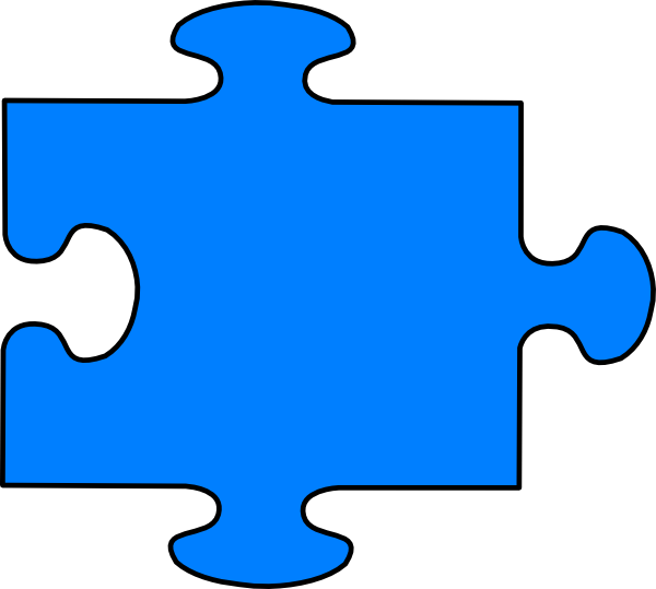 Blue Puzzle Clip Art - vector clip art online ...