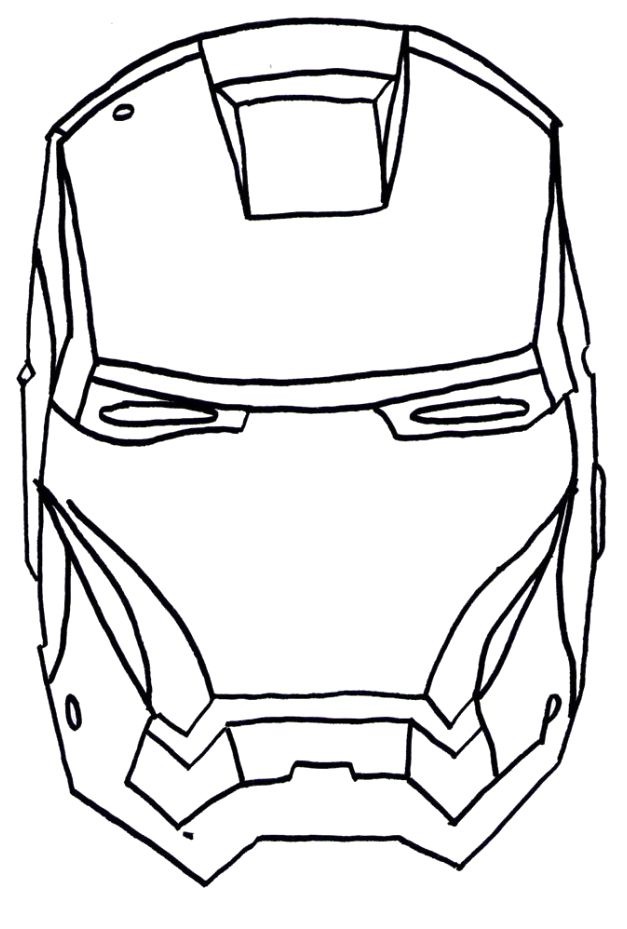 Ironman Head Outline - ClipArt Best