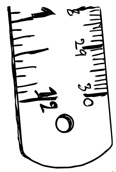 Black And White Cartoon Ruler - ClipArt Best
