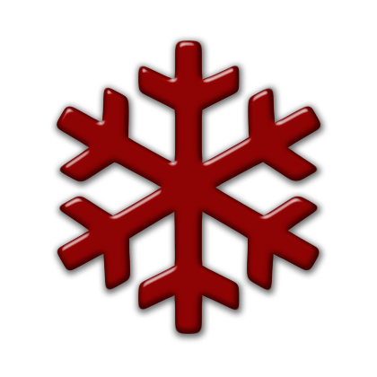 Red snowflake clipart