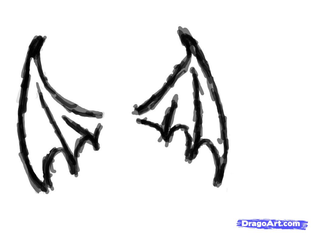 How to Draw Bat or Vampire Wings, Step by Step, Concept Art