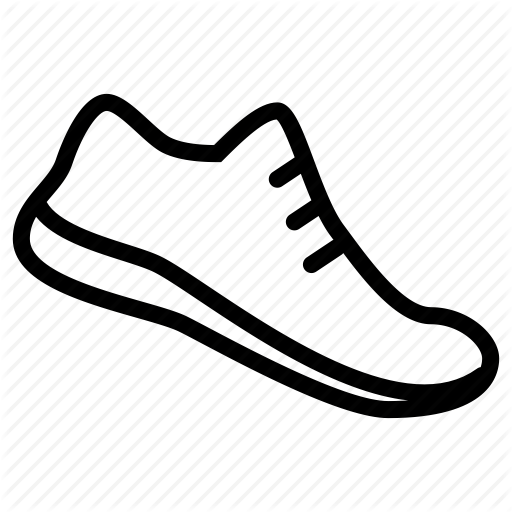 Track Running Shoes Outline Free Download Clip Art