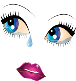 Crying Pretty Face Smiley Emoticon Clipart Royalty ...