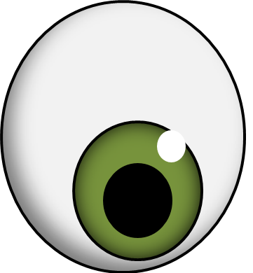 Oval comic eyes clipart