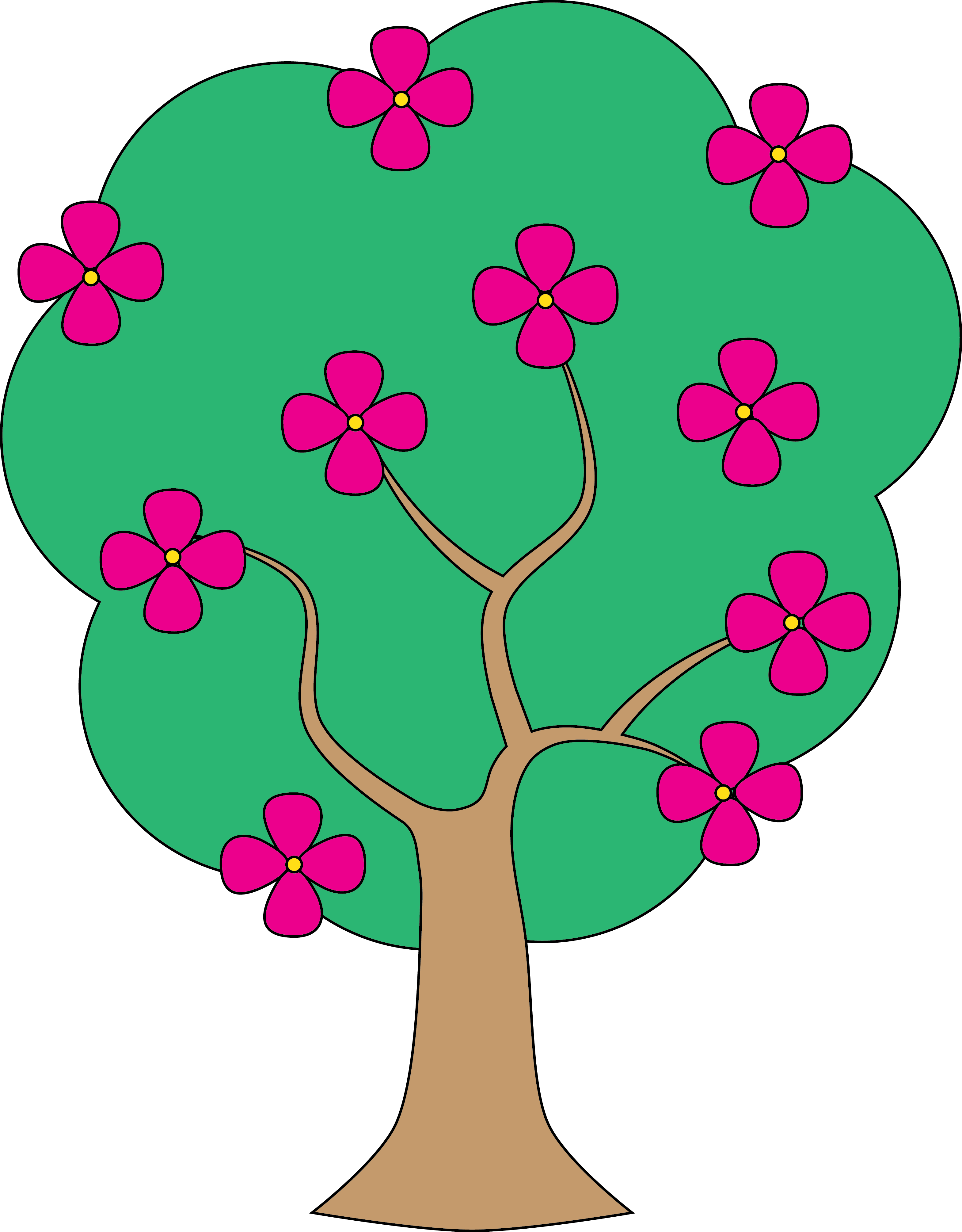 Bloosoming apple tree clipart