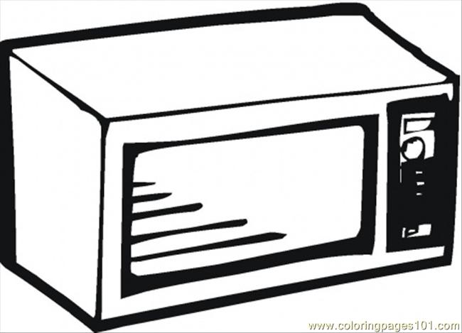 Microwave Oven Coloring Page - Free Home Appliances Coloring Pages ...