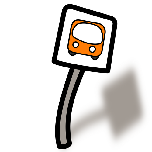 7826 bus stop clip art sign | Public domain vectors