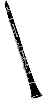 Clarinet Black And White Clipart