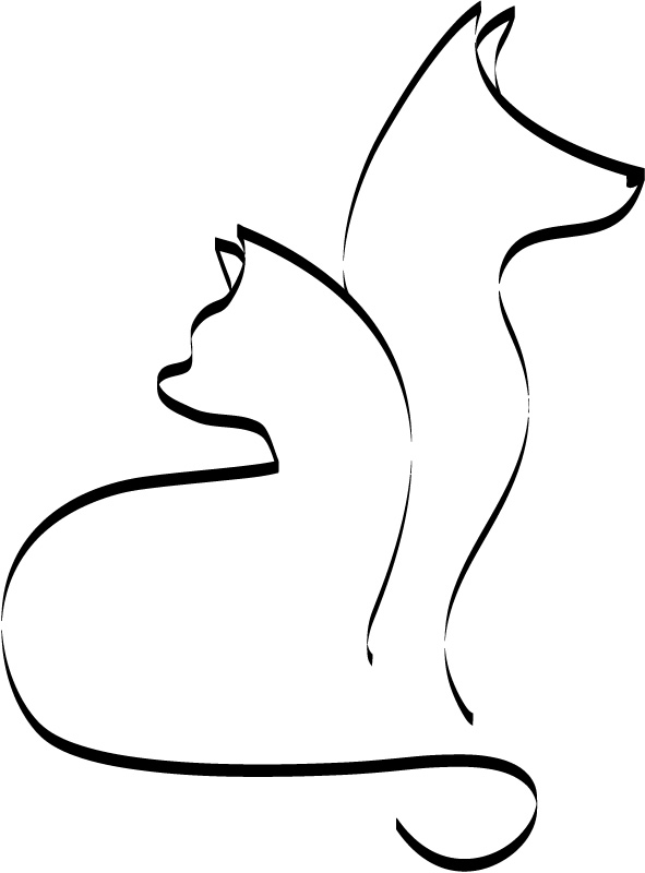 Dog And Cat Outline - ClipArt Best