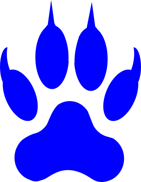 Blue Paw Clipart