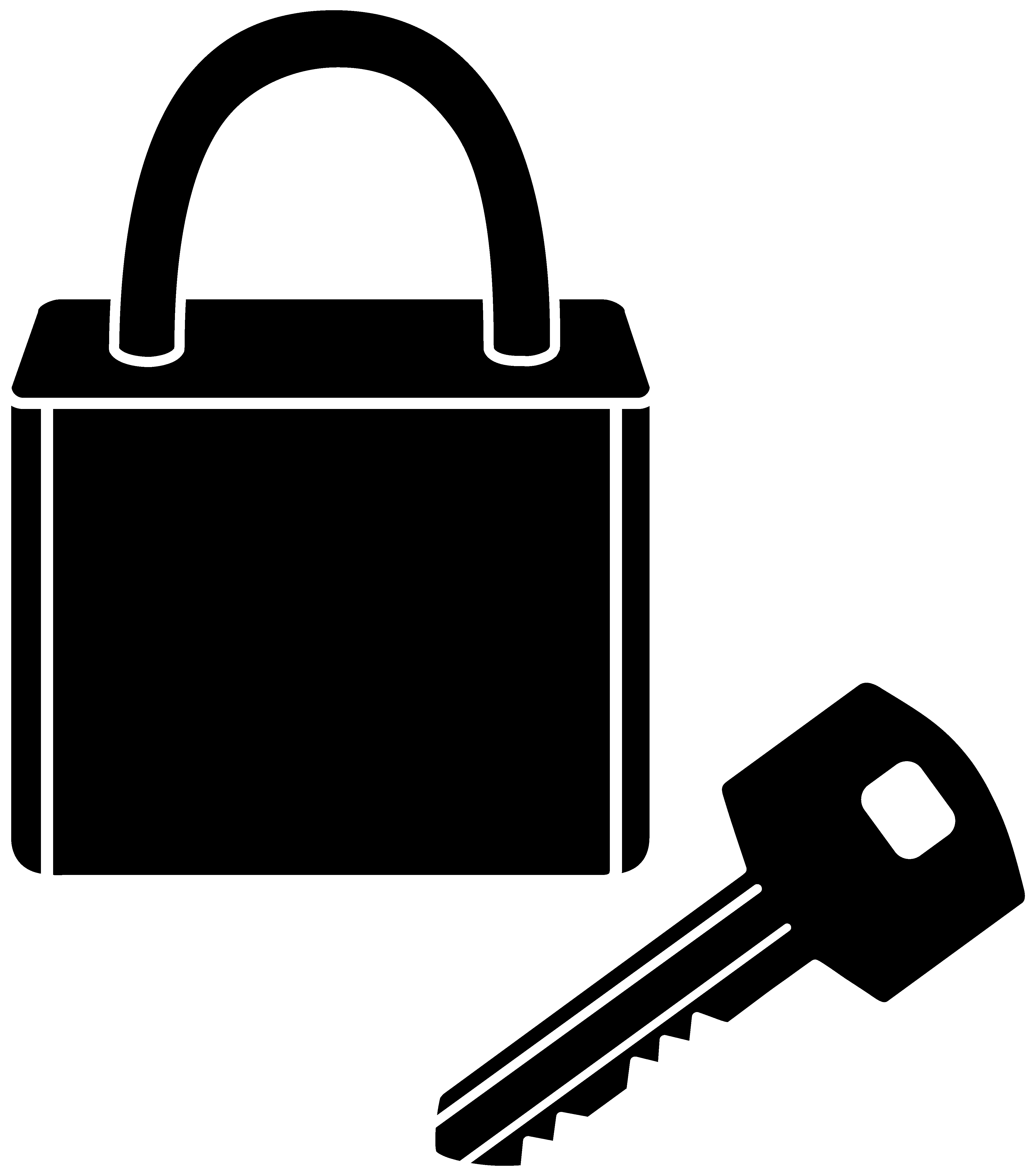 Key in lock clipart