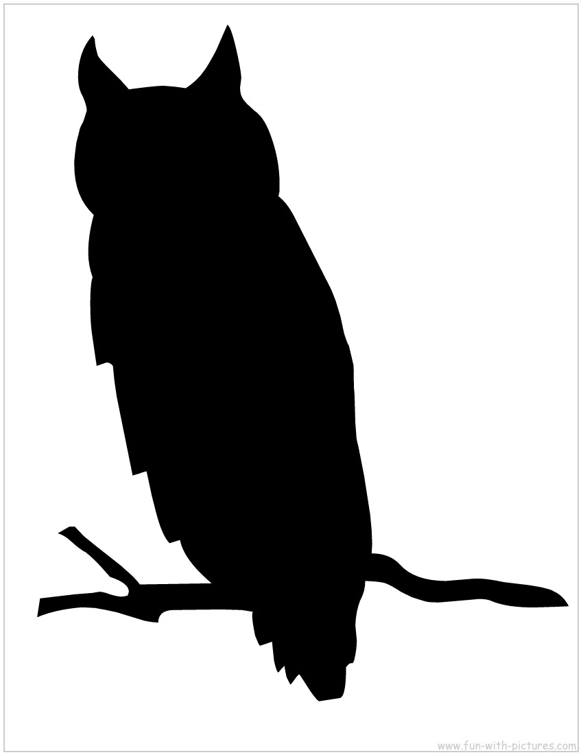 Halloween owl silhouette clipart