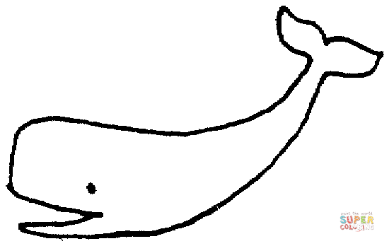 Whale Outline coloring page | Free Printable Coloring Pages