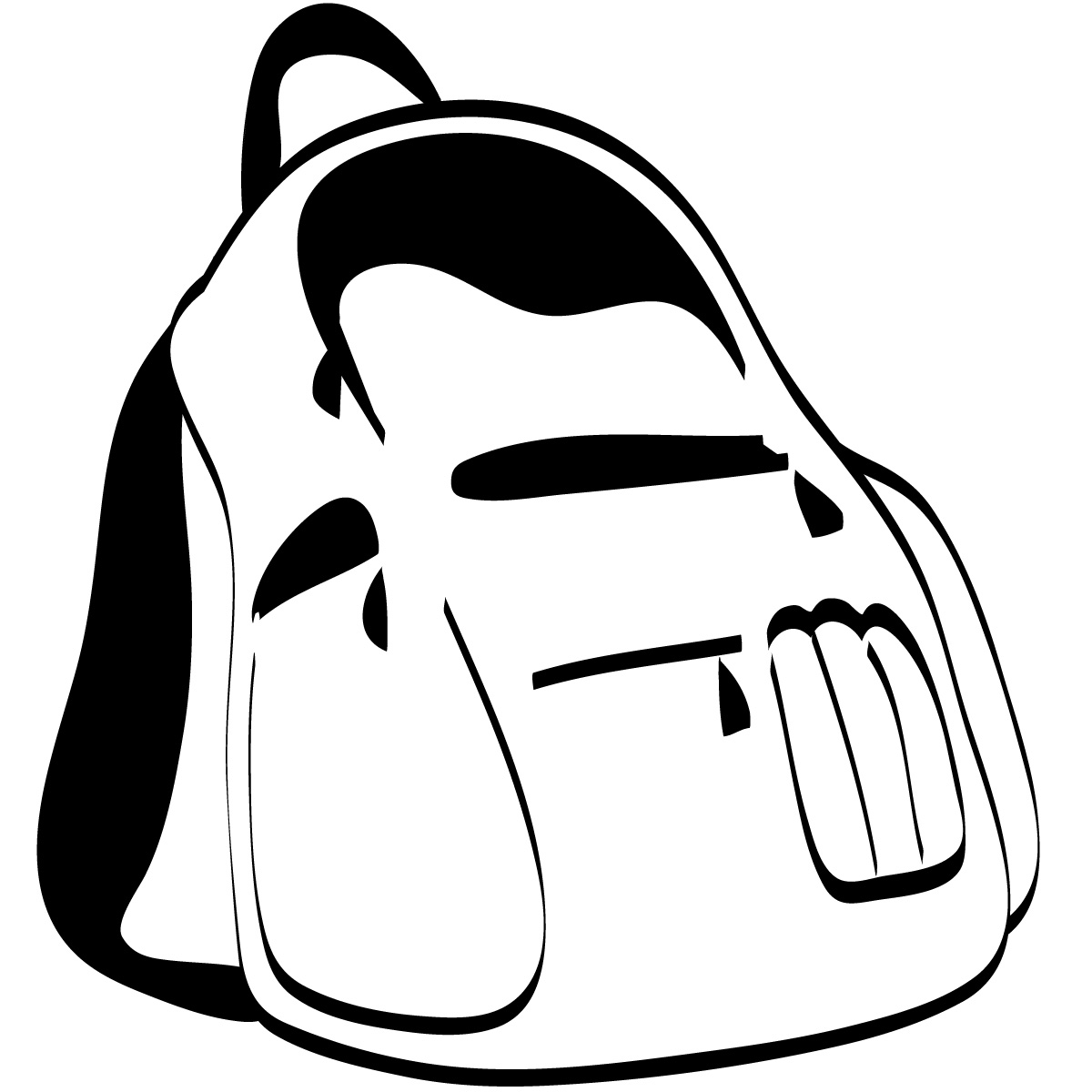 School bag clipart black