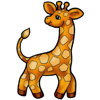 Cute giraffe animals clipart
