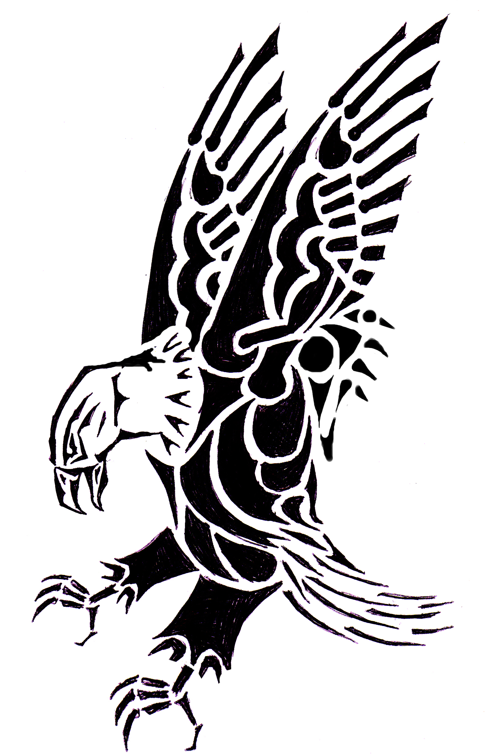 Tribal Eagle Tattoo Design | Tattoobite.com