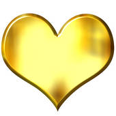 Golden heart clipart