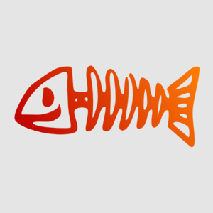 Red Fish Skeleton Clipart