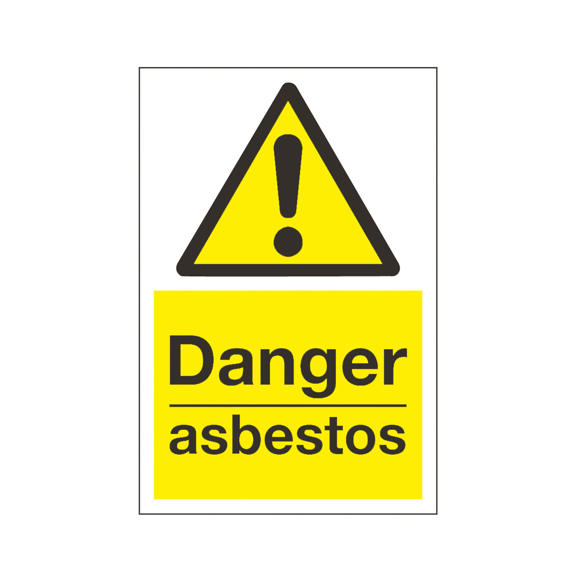 Danger Asbestos Safety Sign From BiGDUG - Hazard & Warning Sign ...