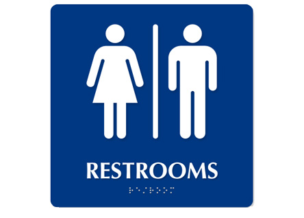 ADA Unisex Symbol w/ Handicap and Restroom - Exit Sign Warehouse