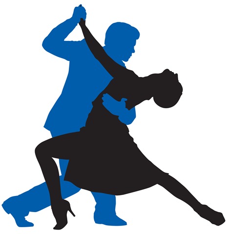 442 views Dancing couple silhouette clip art