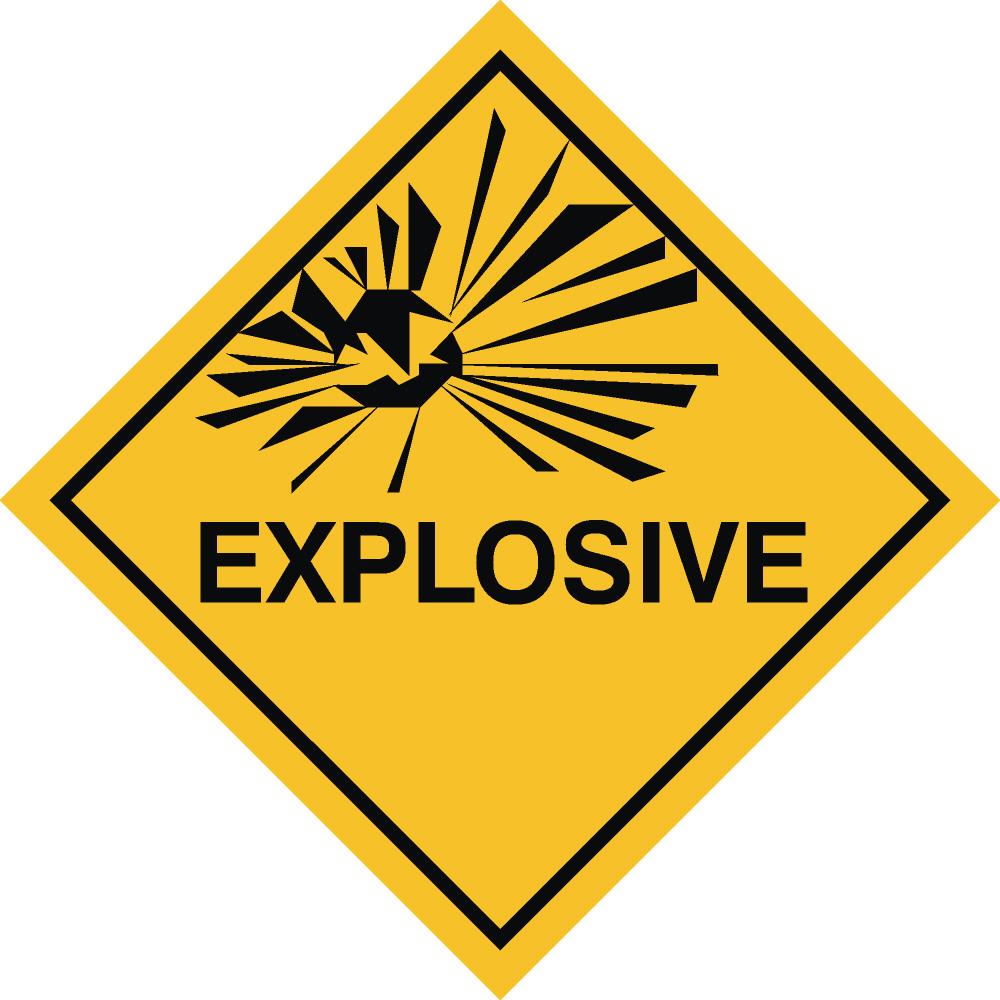 Explosive Hazard Sign | Raymac Signs