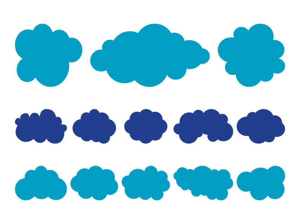 Clouds Set Vector Art & Graphics | freevector.com