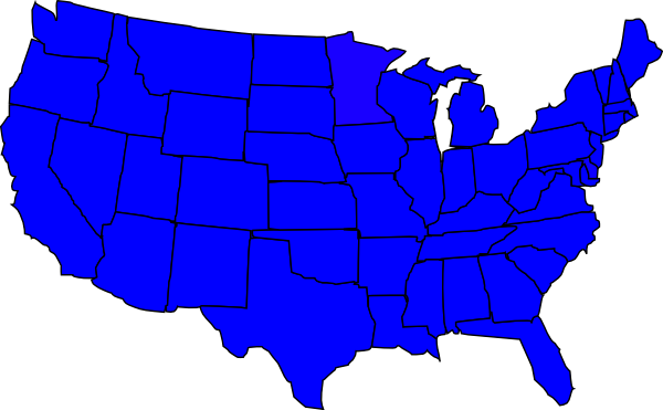 Us States Outline Clipart