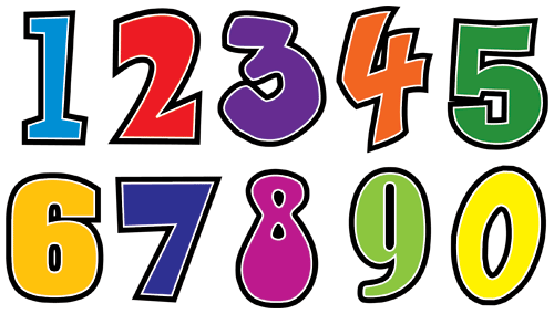 Animated dancing numbers clipart