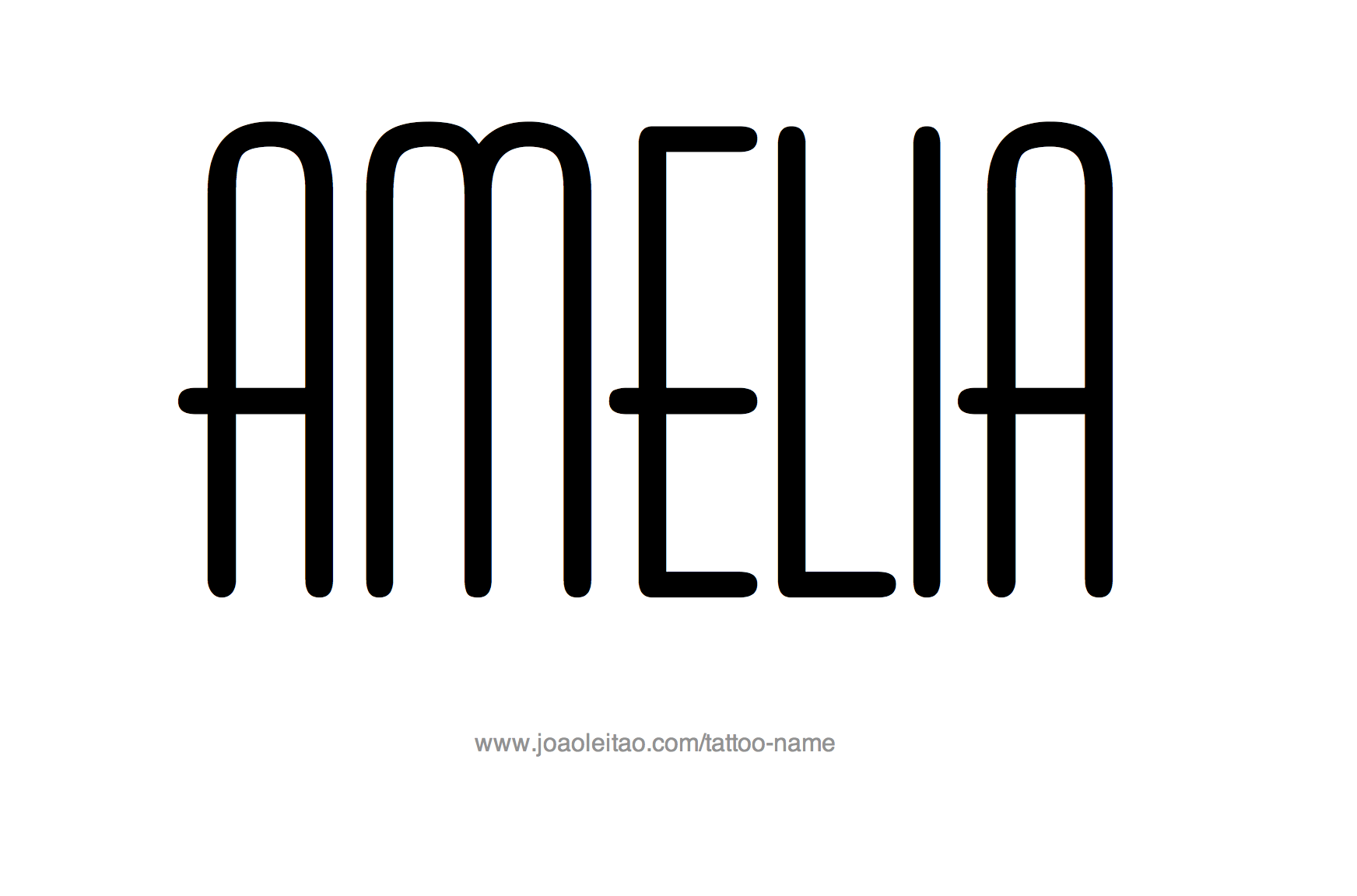 Amelia Name Tattoo Designs