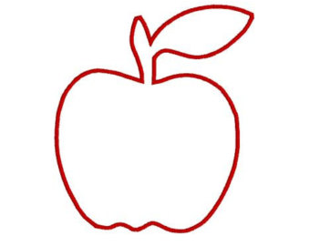 Apple Outline | Free Download Clip Art | Free Clip Art | on ...