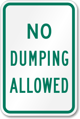 No Dumping Signs | Free Shipping from MySecuritySign