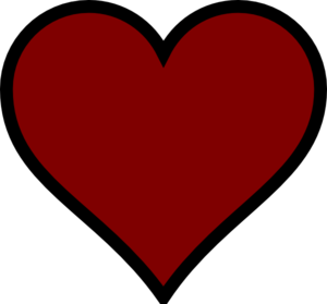 Dark Red Heart clip art - vector clip art online, royalty free ...