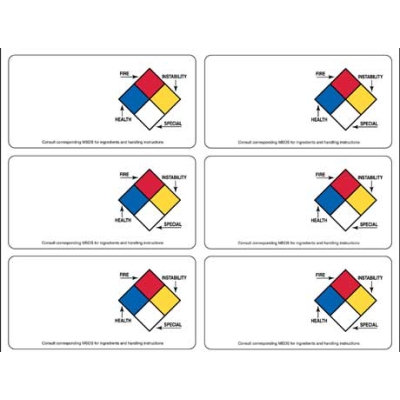 NFPA Laser Labels allow you to fill in hazard ratings on the ...