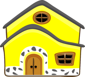 Yellow House clip art - vector clip art online, royalty free ...