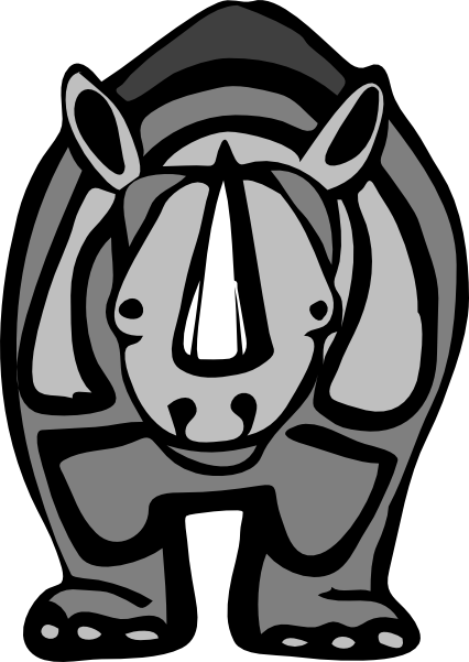 Rhinoceros clip art - vector clip art online, royalty free ...