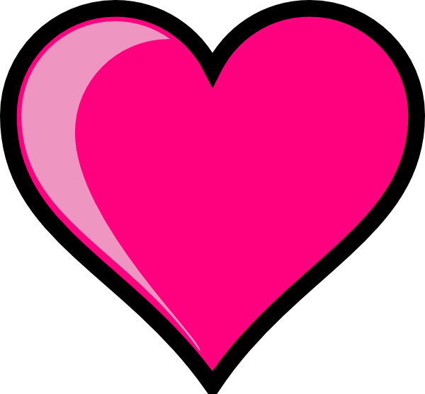 Pink Heart clip art - vector clip art online, royalty free ...