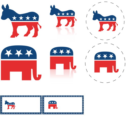 Republicans and Democrats Vector | DragonArtz Designs