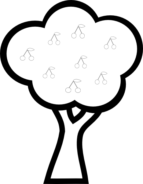 Cherry Tree Clip Art - vector clip art online ...