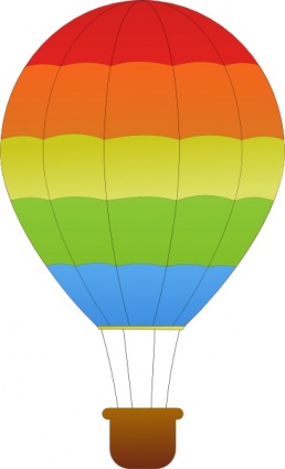 Maidis Horizontal Striped Hot Air Balloons clip art - Download ...