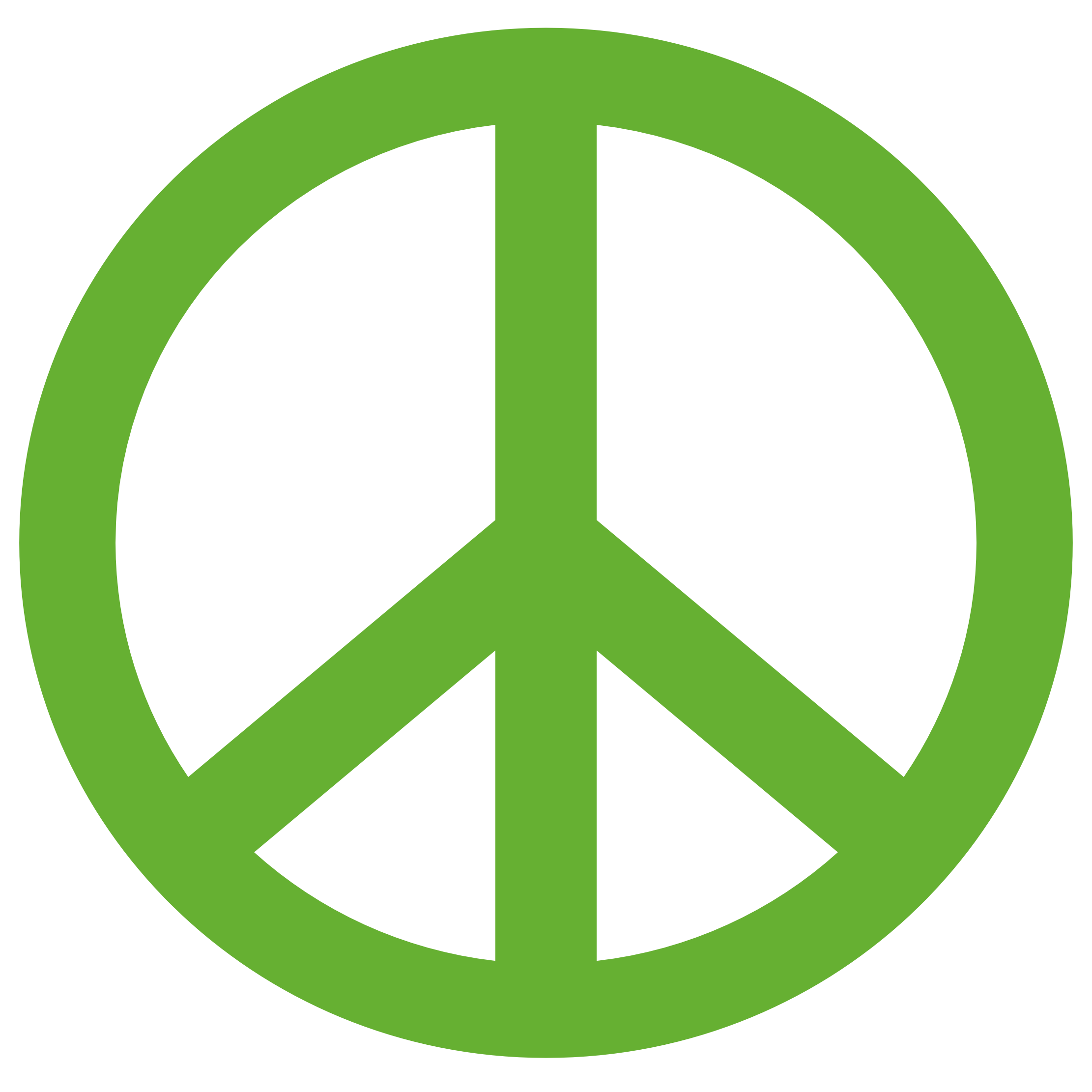 Jolly Giant Green Peace Symbol 2 Peace Symbol Sign CND Logo ...