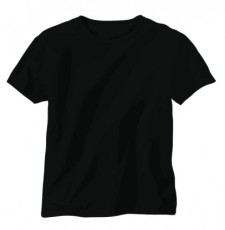 Black Vector T-Shirt Free Vector / 4Vector