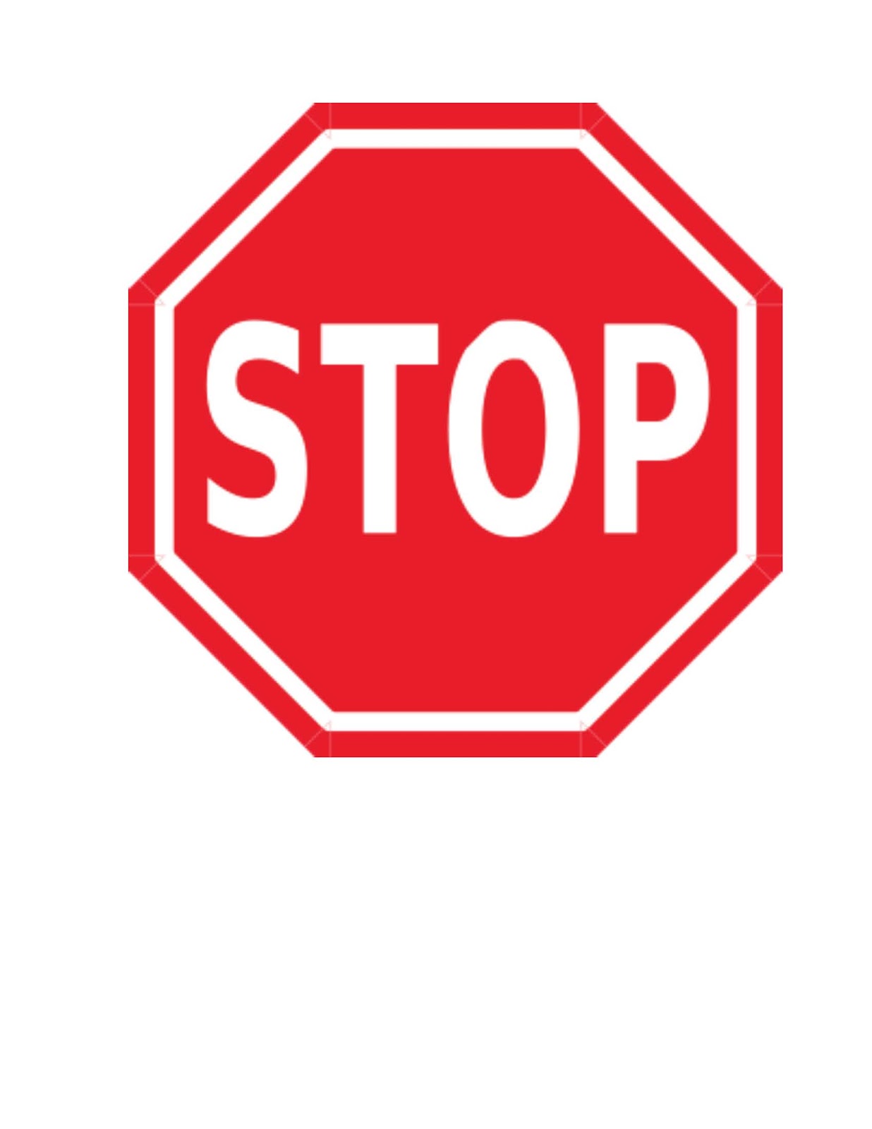 Blank Stop Sign Template ClipArt Best